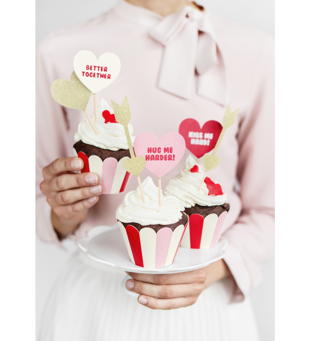 Cupcake napichovátka - zlaté srdce