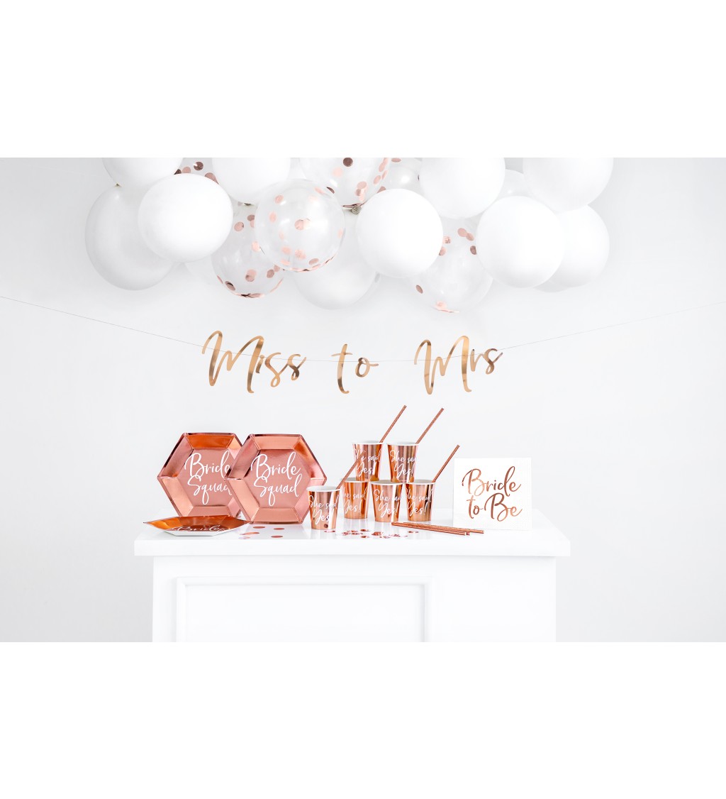 Svadobné kelímky She said yes! - rose gold