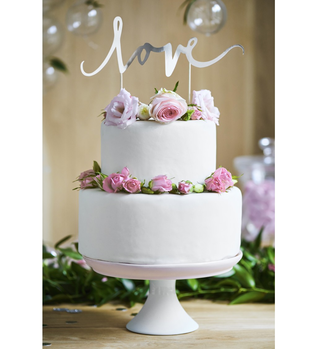 Zapichovátko do torty - Love strieborné