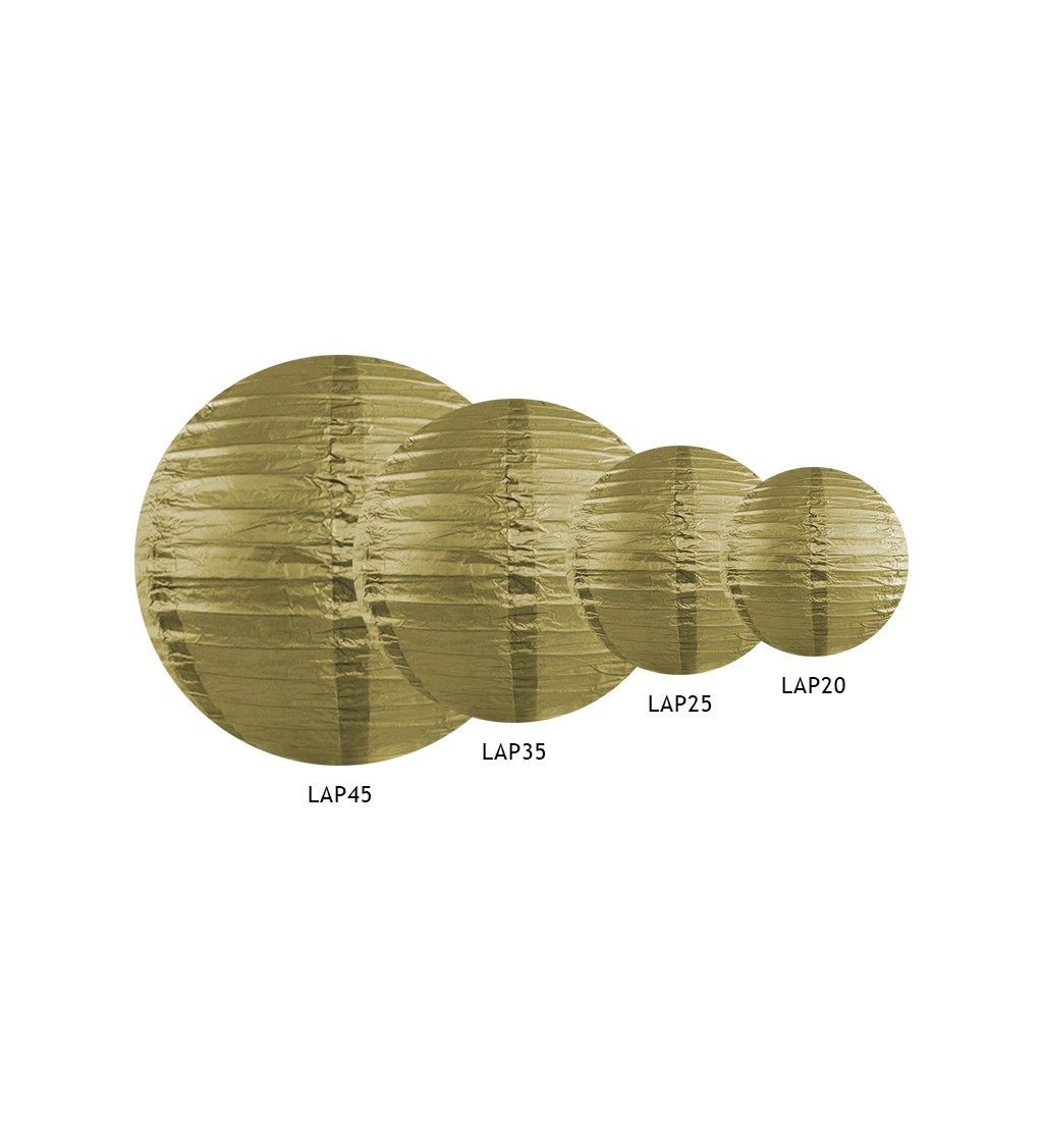 Zlatý lampión - guľa 25 cm
