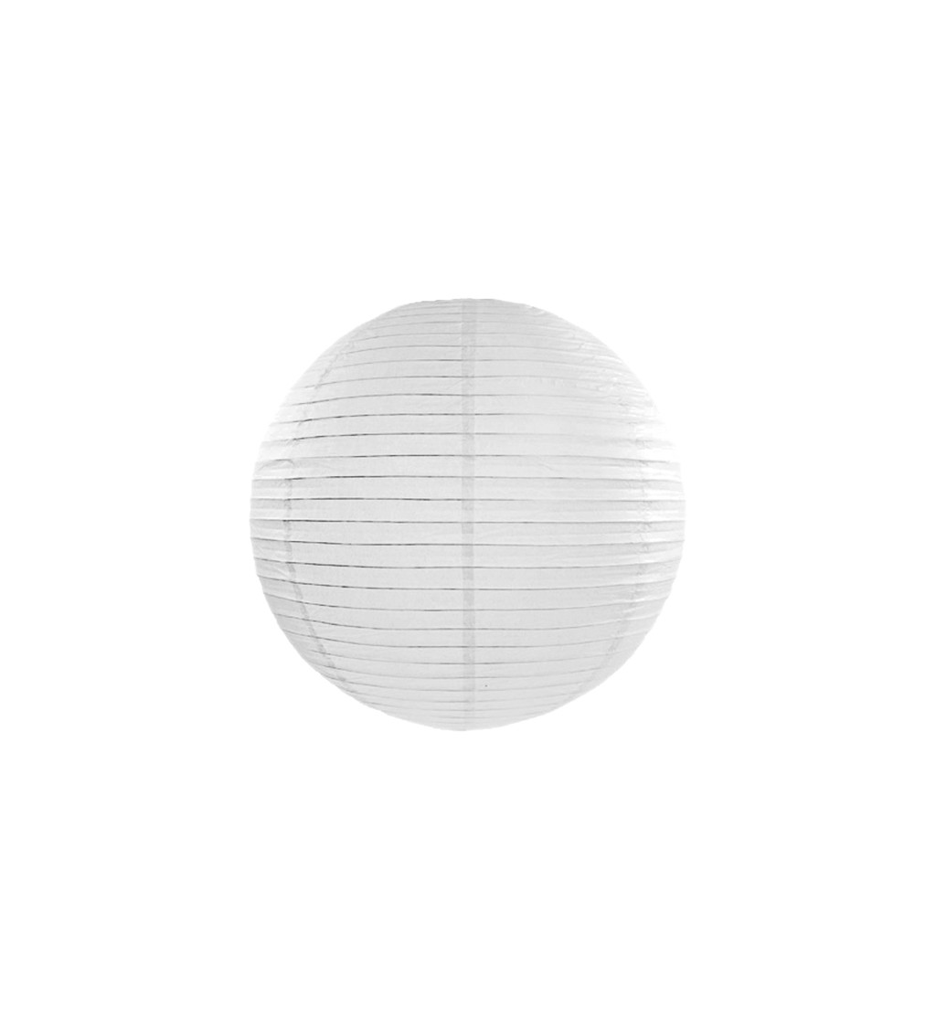 Biely lampión - guľa 45 cm