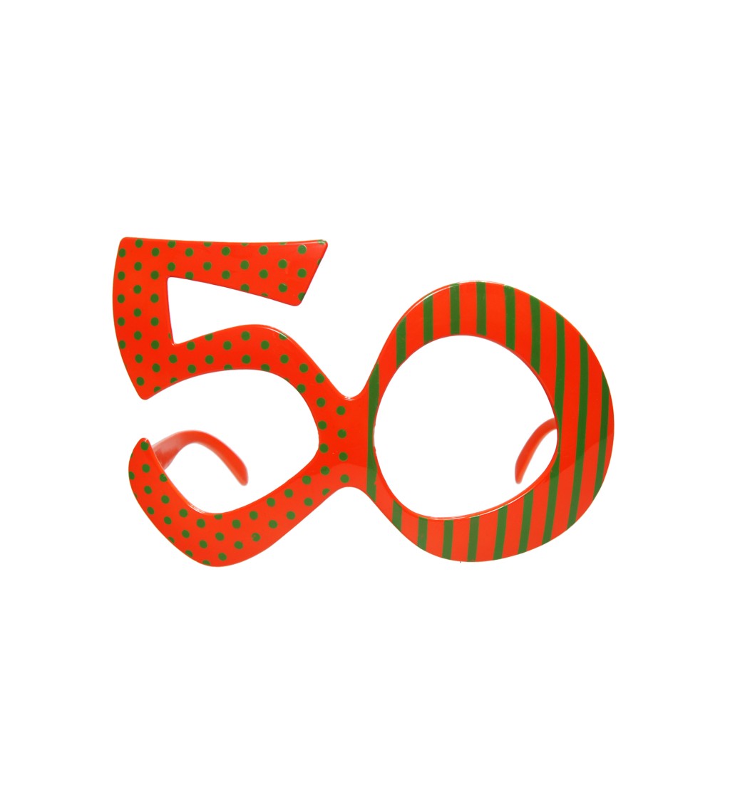 Okuliare v tvare čísla 50