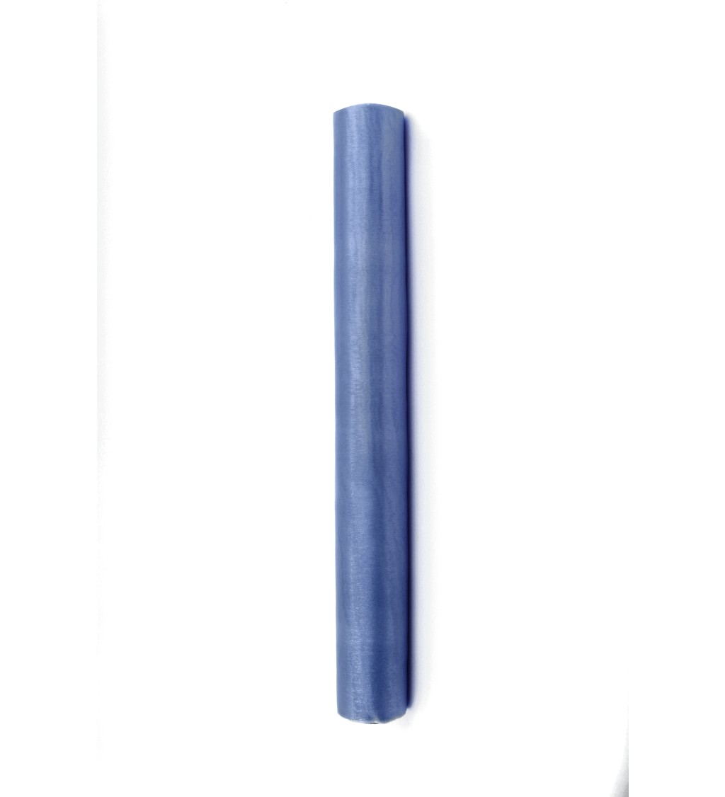 Dekoratívna organza (0,36 m) - modrá