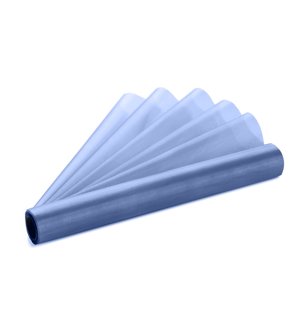 Dekoratívna organza (0,36 m) - modrá