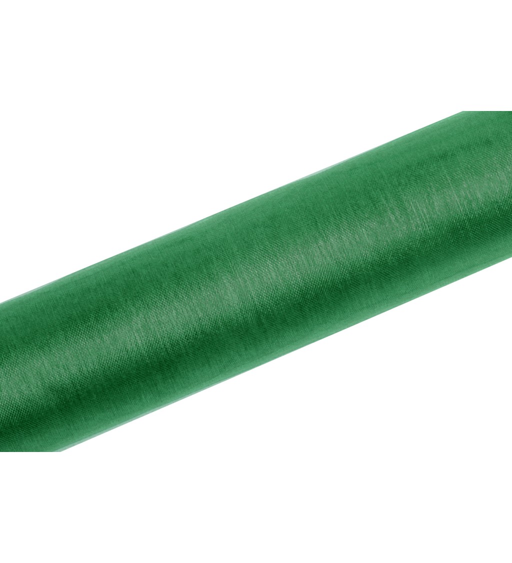 Dekoratívna organza (0,16 m) - tmavo zelená