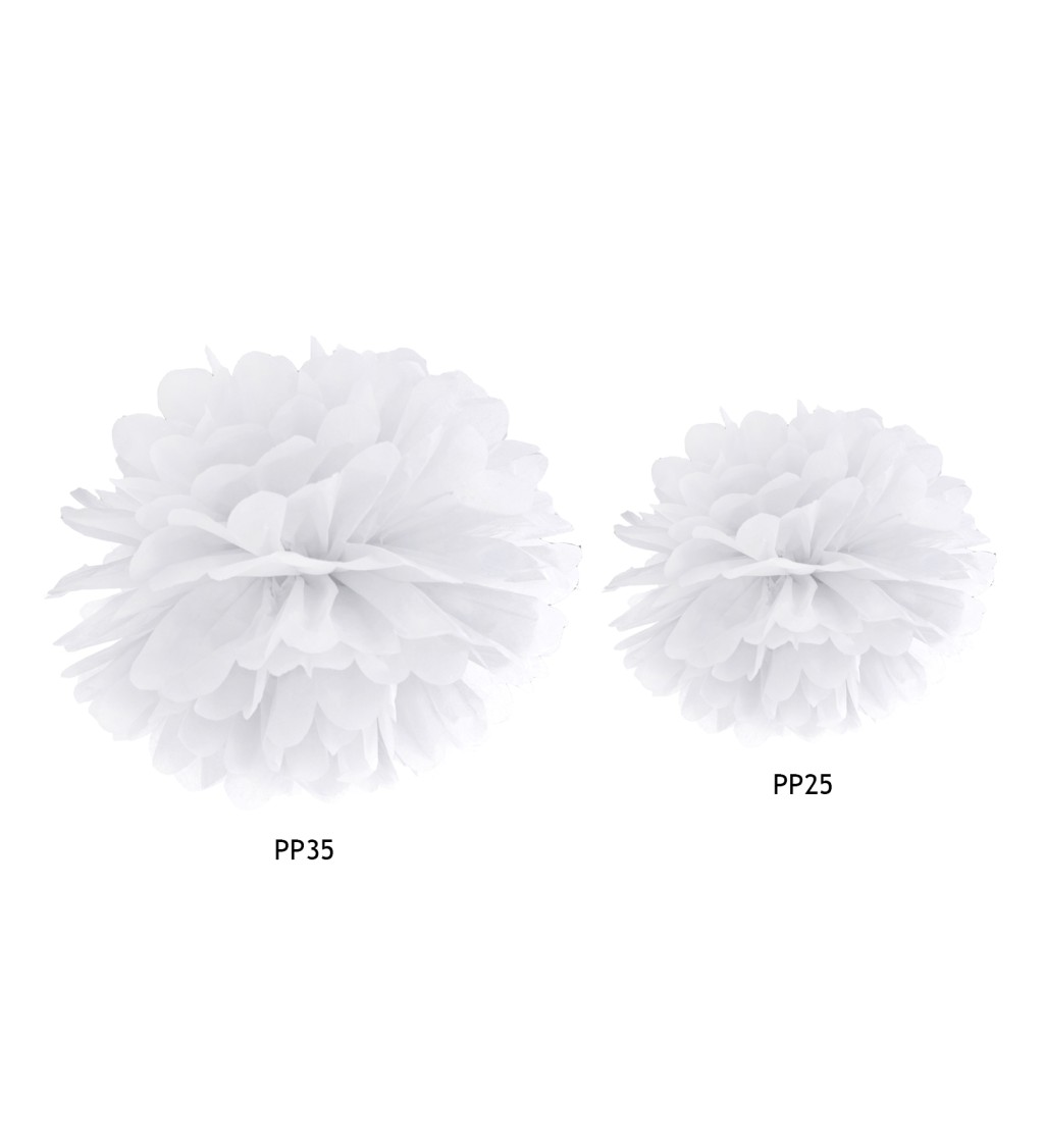 Biele papierové strapce