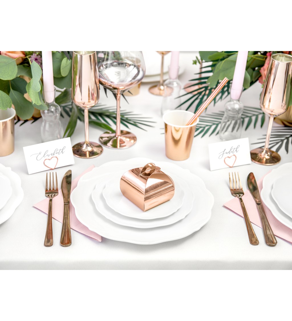 Krabička na svadbu - rose gold