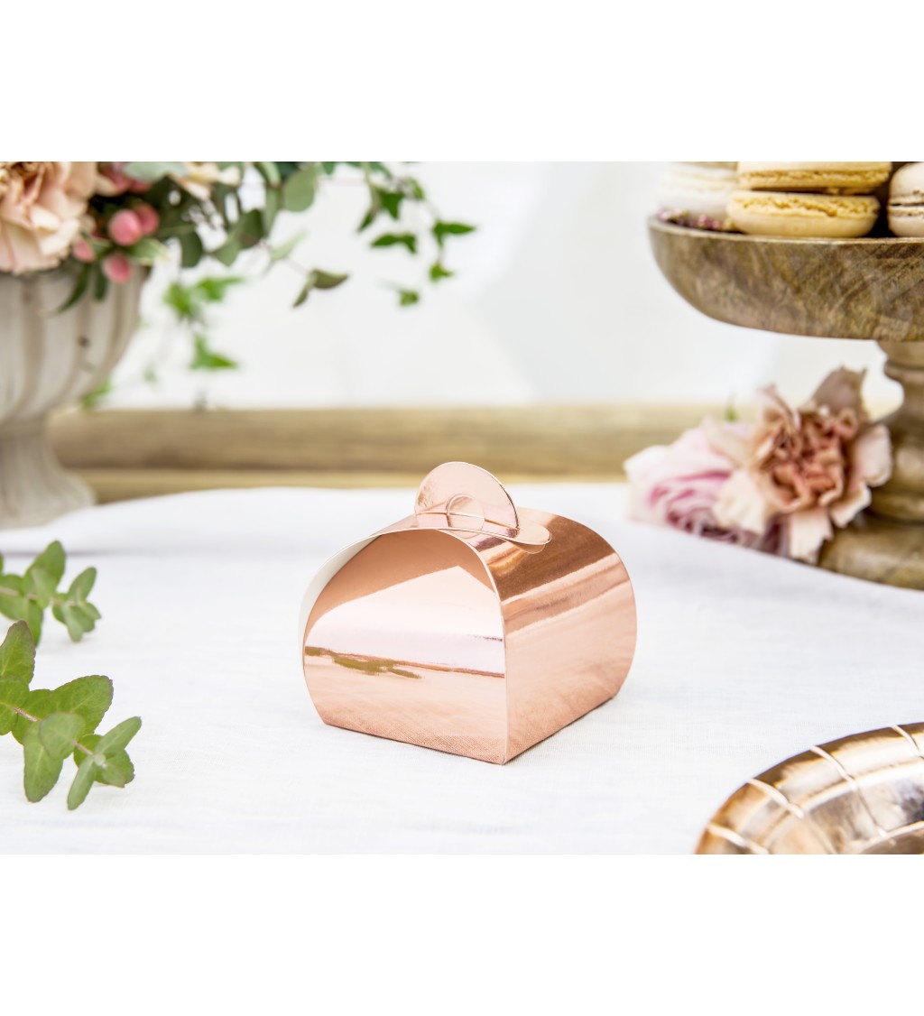Krabička na svadbu - rose gold