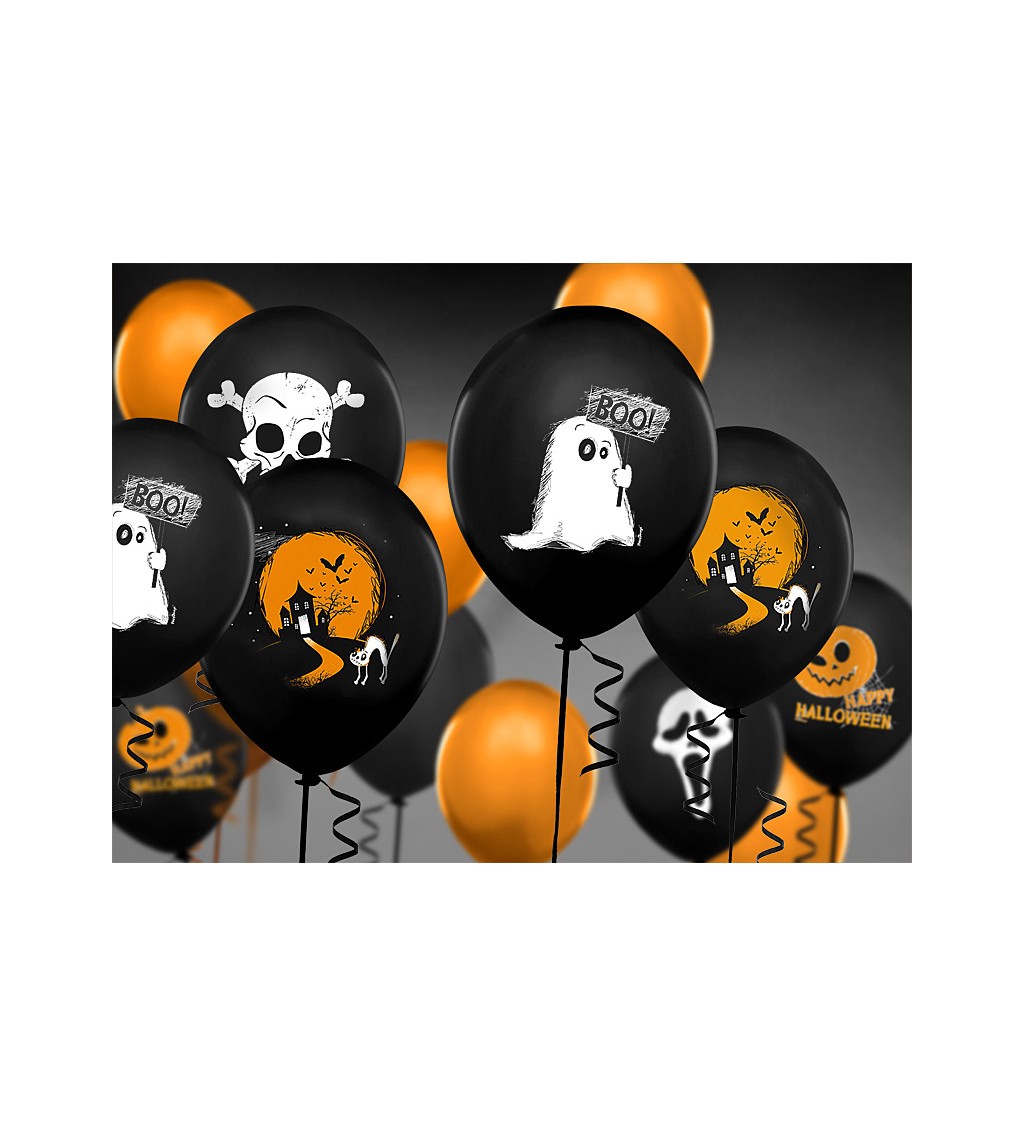 Latexová sada strong pastelová Halloween duchovia 6 ks