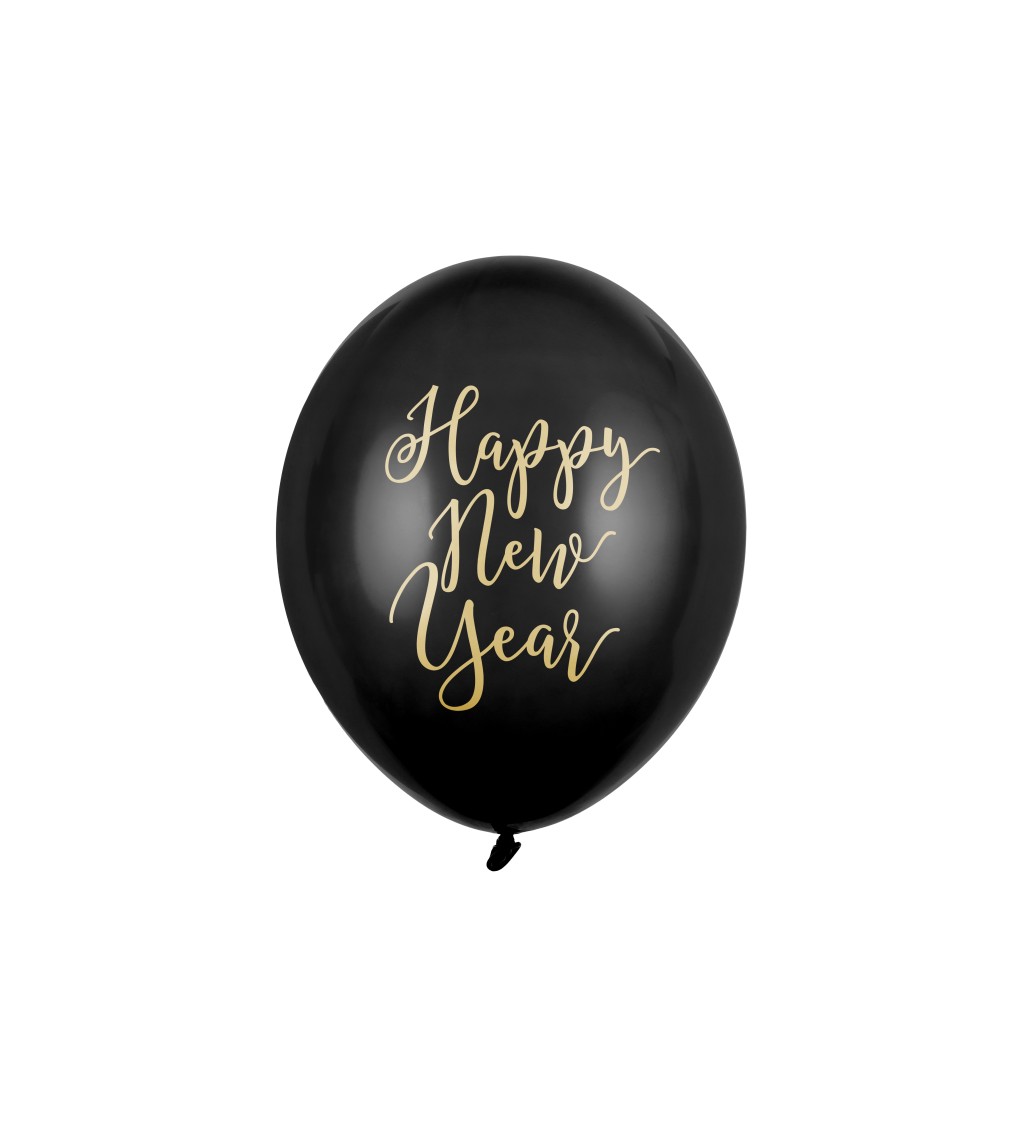 Latexové balóniky strong pastelové Happy New Year 30 cm 6 ks