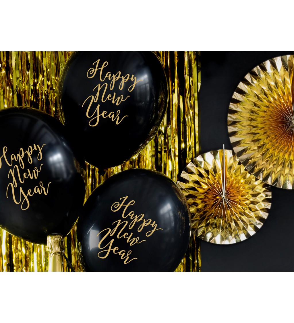 Latexové balóniky strong pastelové Happy New Year 30 cm 6 ks