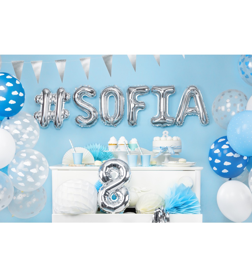 Latexová sada strong pastelová biele obláčiky 30 cm 6 ks