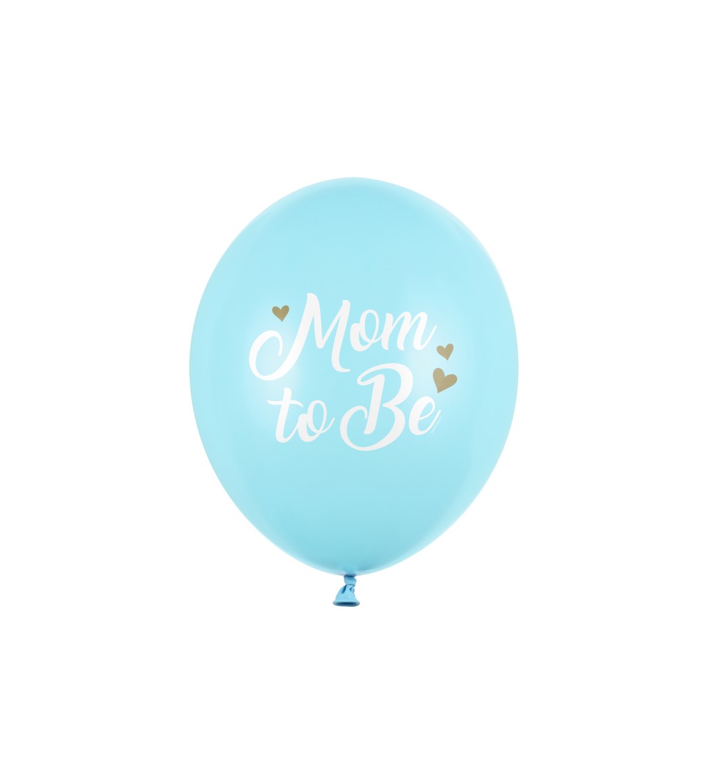 Latexová sada Strong pastelová Mom to be modré 6 ks