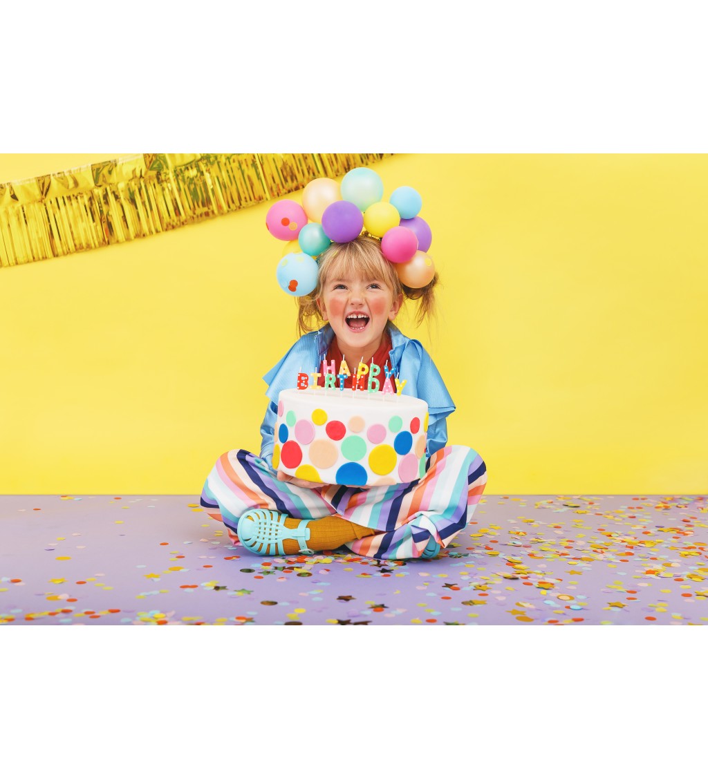 Sviečky Happy Birthday - farebné