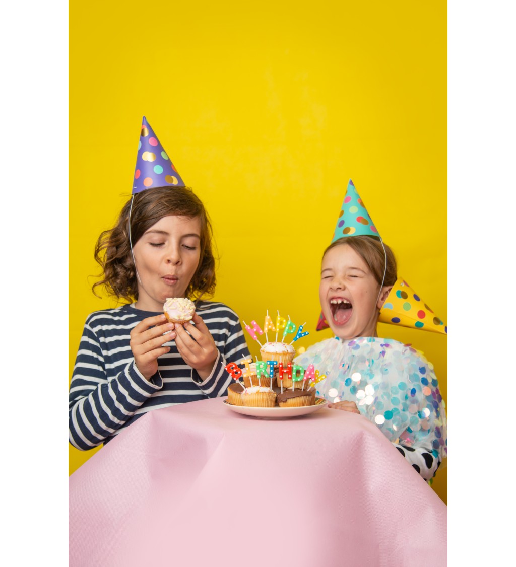 Sviečky Happy Birthday - farebné