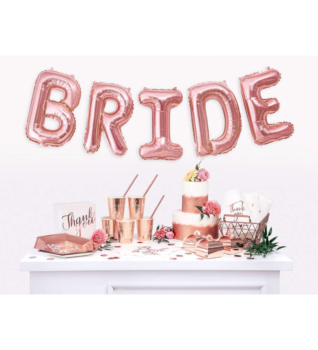Papierové servítky Bride to be - rose gold