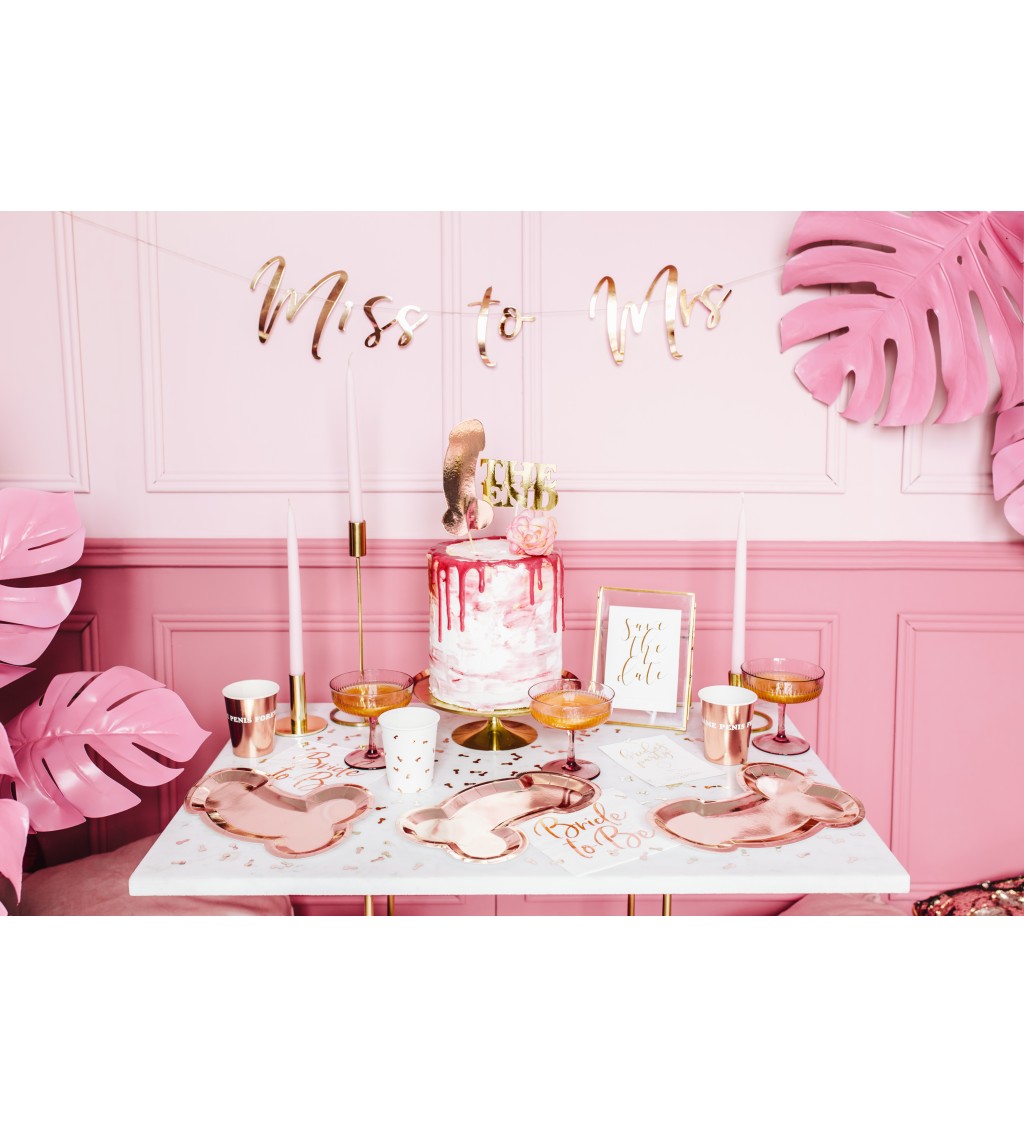 Papierové servítky Bride to be - rose gold