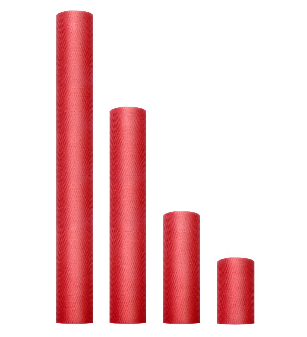 Jednofarebný červený tyl - 0,15 m
