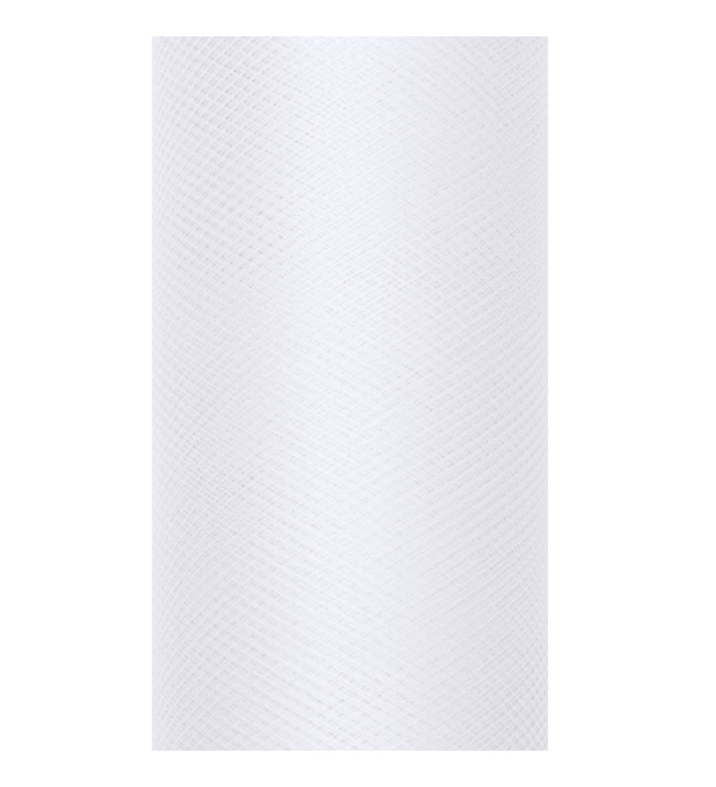 Jednofarebný biely tyl - 0,3 m