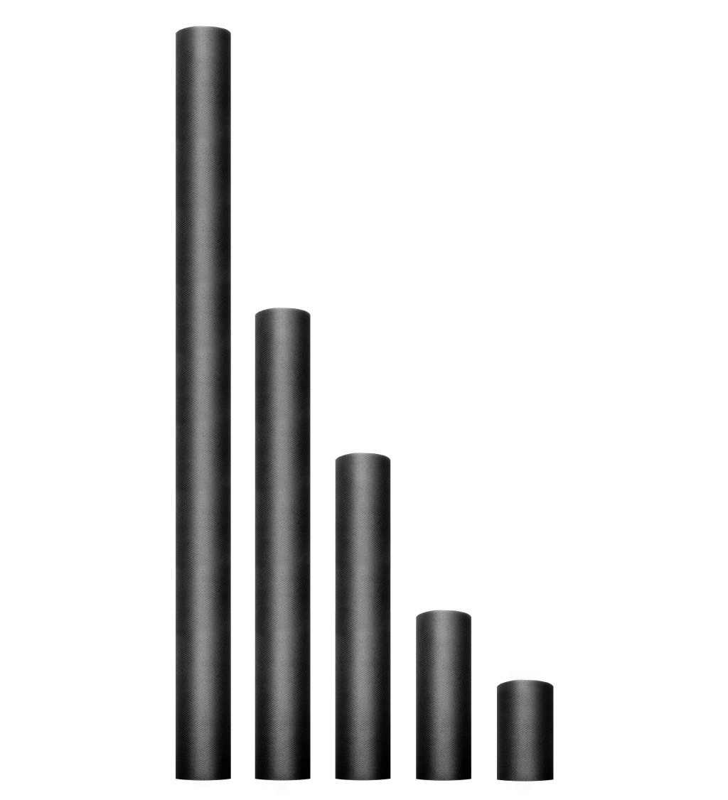 Jednofarebný čierny tyl - 0,5 m
