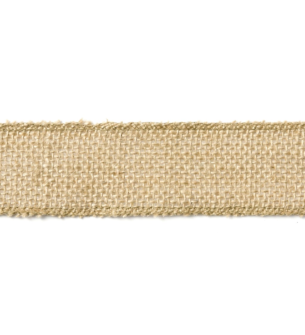 Svadobná stuha - juta, 4 cm