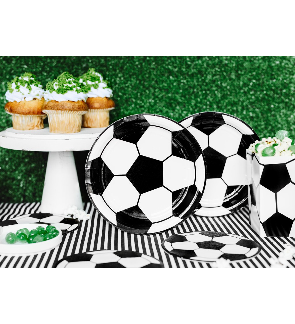 Futbalové papierové tanieriky