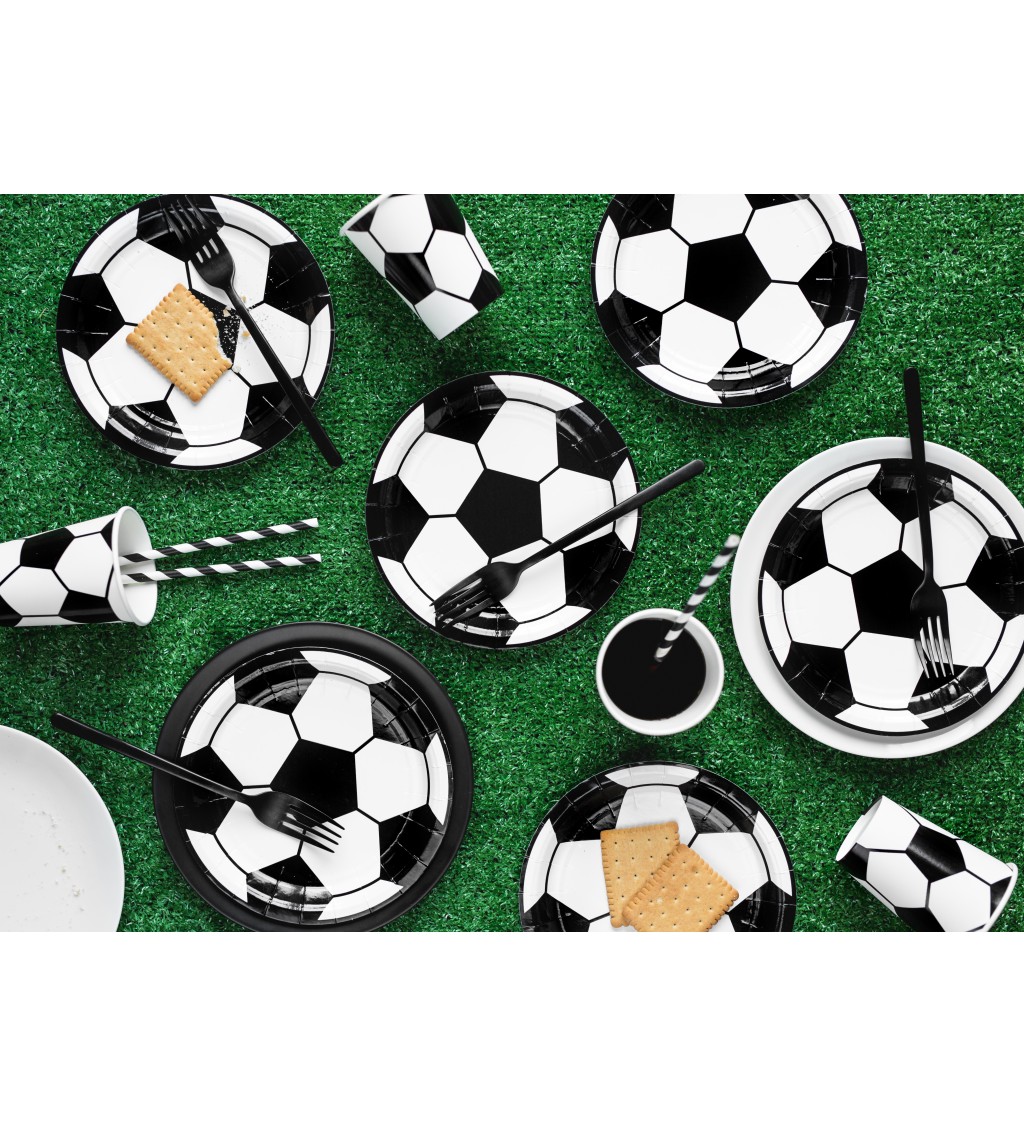 Futbalové papierové tanieriky