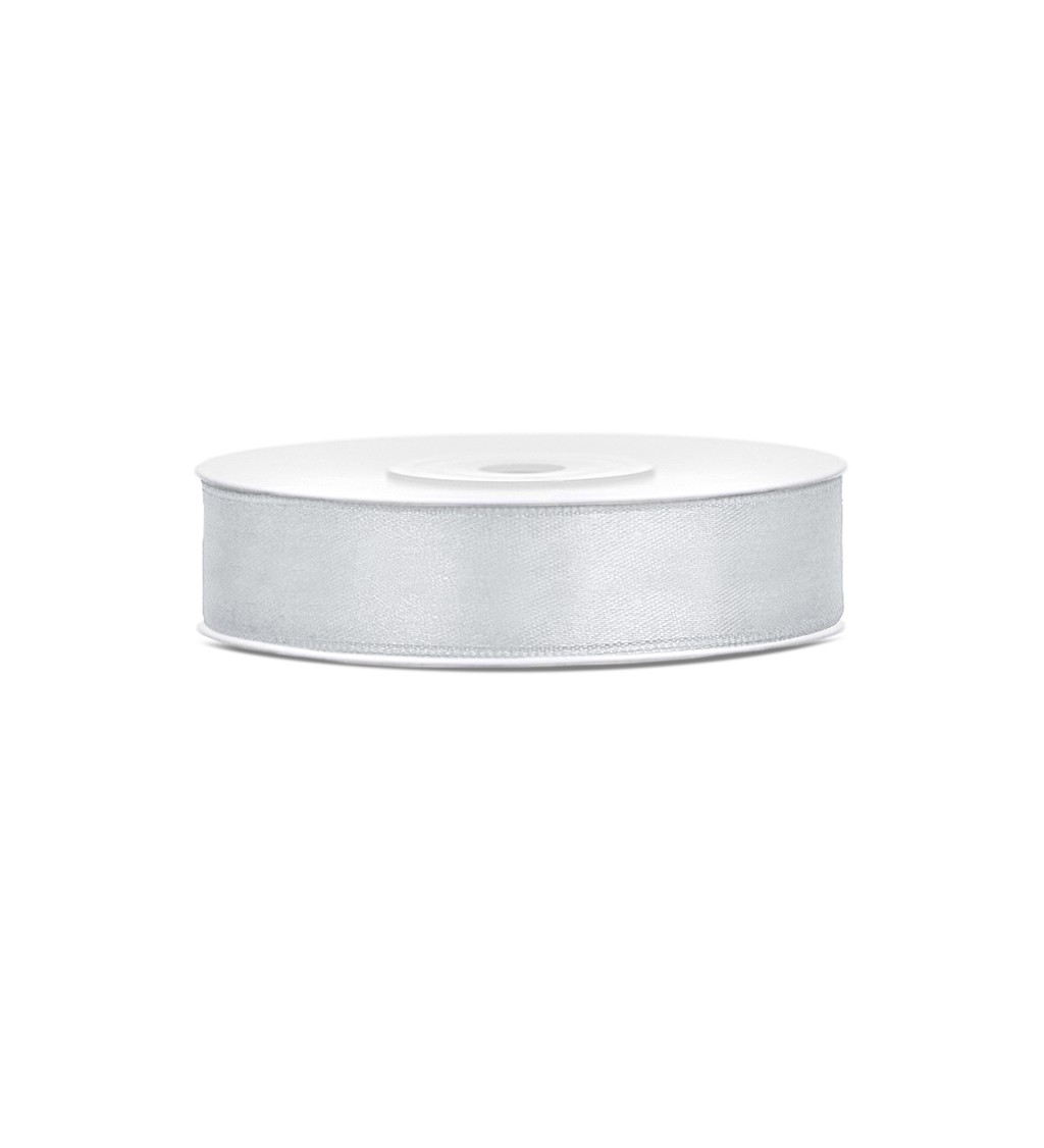 Saténová stuha 12 mm strieborná