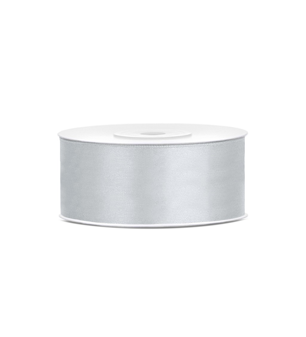 Saténová stuha 25 mm strieborná