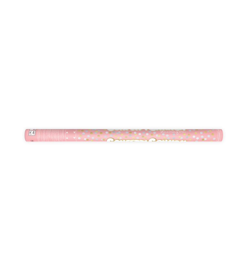 Vystreľovacie konfety - strieborné a zlaté kolieska, 80 cm