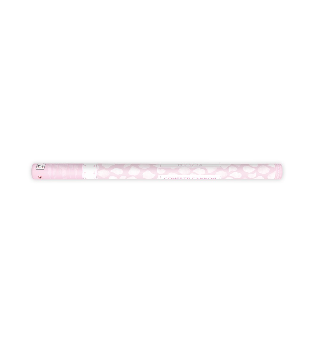 Vystreľovacie konfety - biele lupene, 80 cm