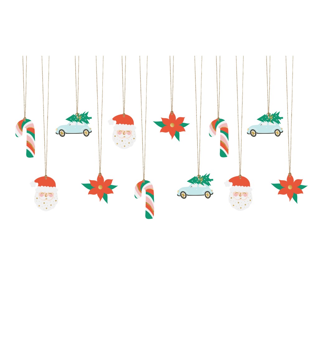 Visačky na darčeky - Santa