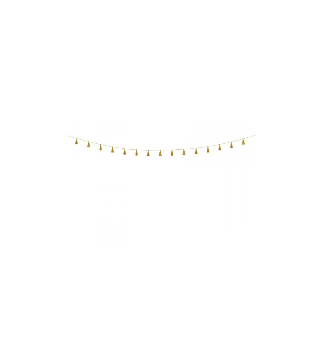 Girlanda so zlatými strapcami