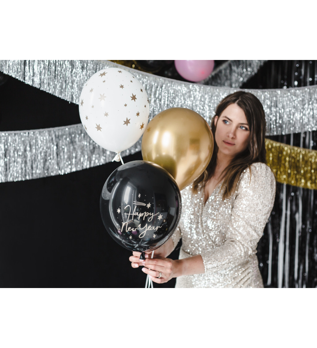 Latexová sada Happy New Year 30 cm 6 ks