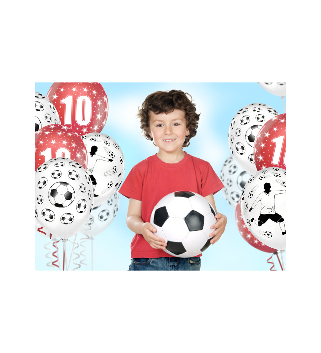 Latexové balóniky strong pastelové futbal 6 ks