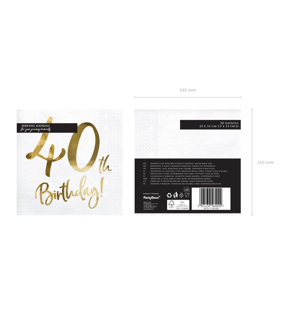 Biele obrúsky 40 let
