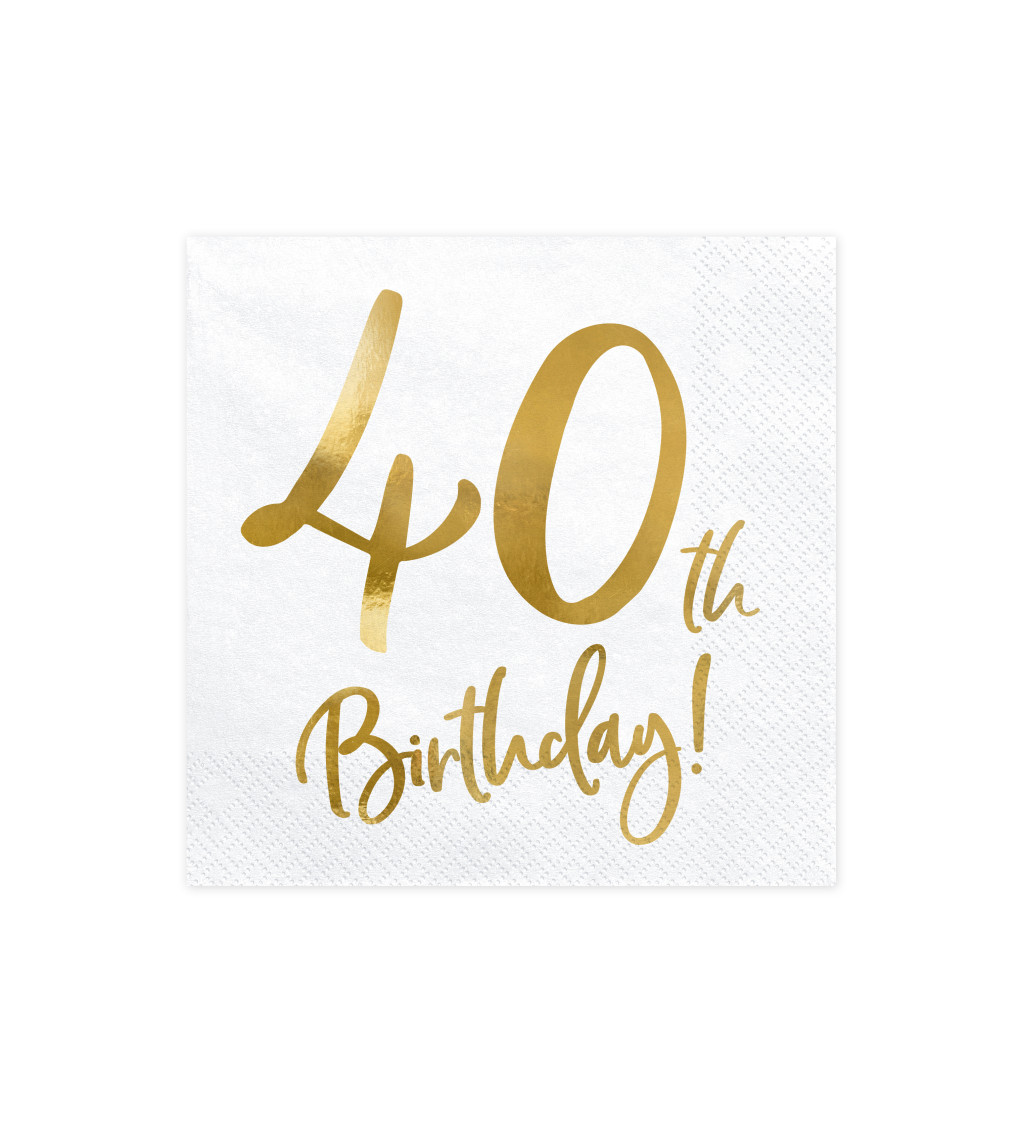 Biele obrúsky 40 let