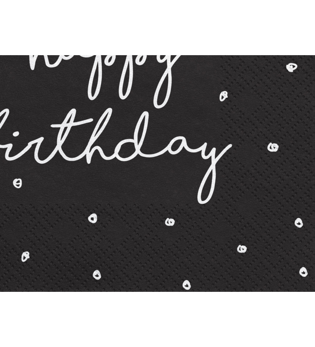 Čierne obrúsky - Happy birthday