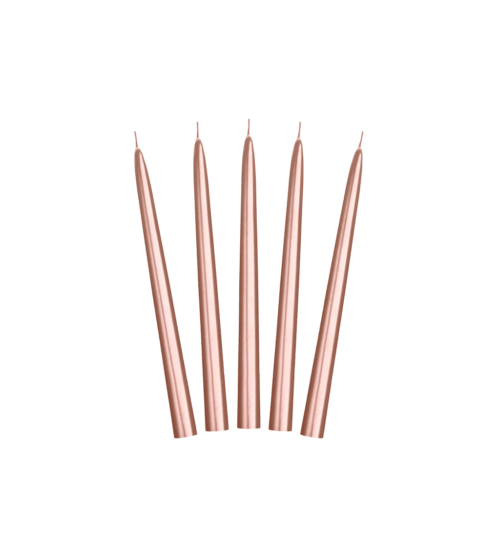 Dekoratívne sviečky - rose gold
