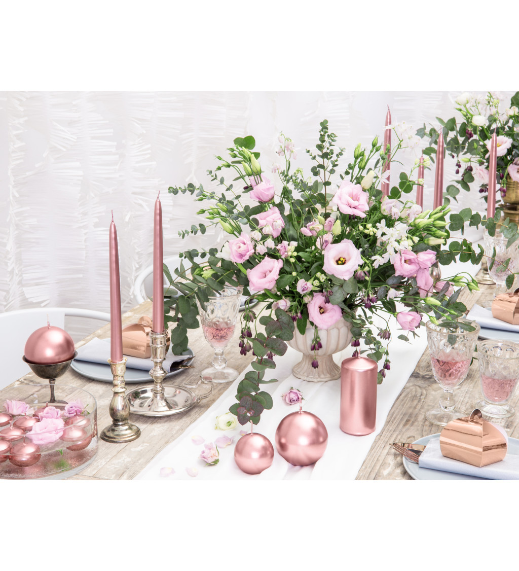 Dekoratívne sviečky - rose gold