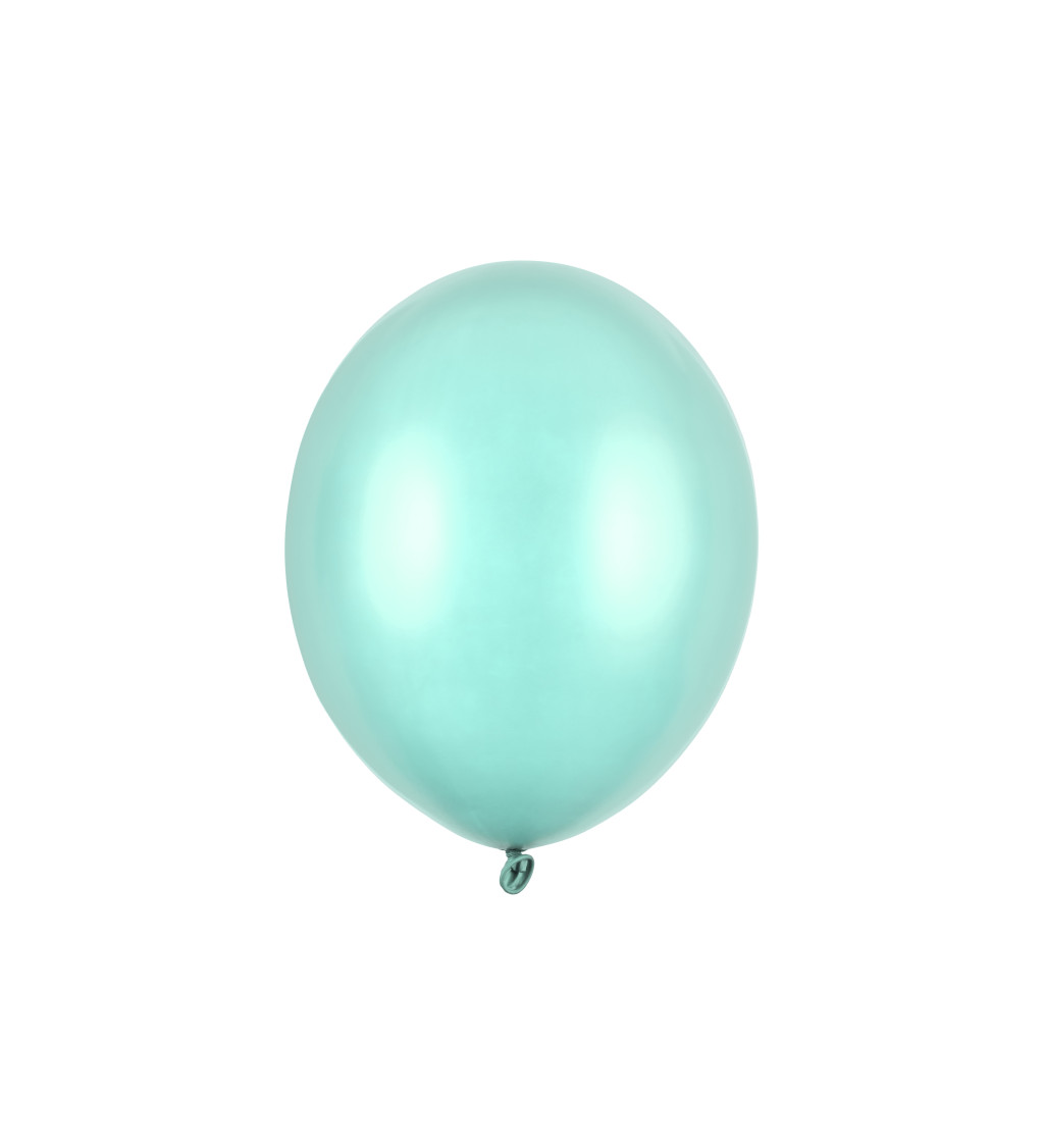 Latexové balóniky strong metalické tyrkysové 30 cm 10 ks