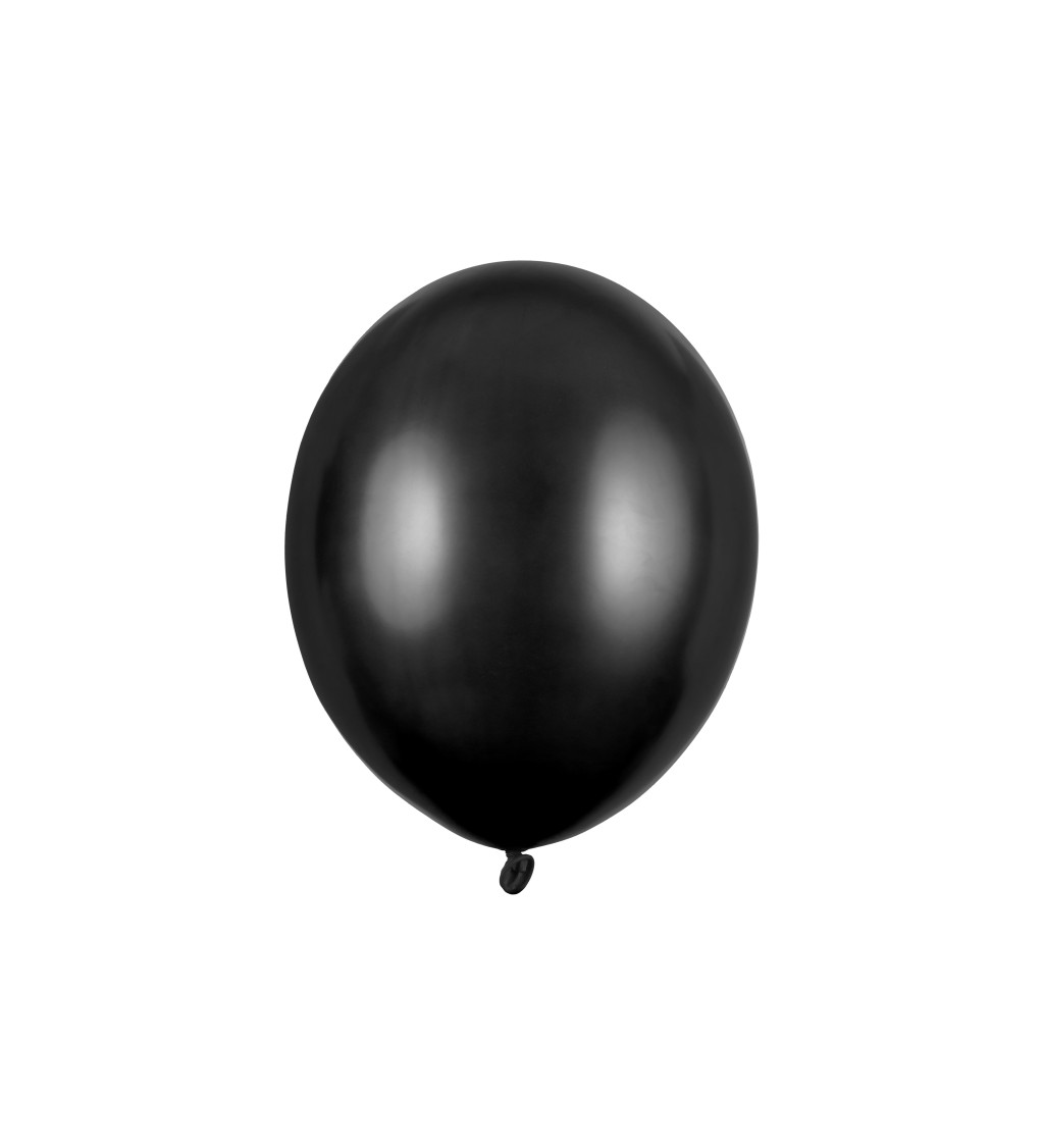 Latexové balóniky strong metalické čierne 30 cm 50 ks