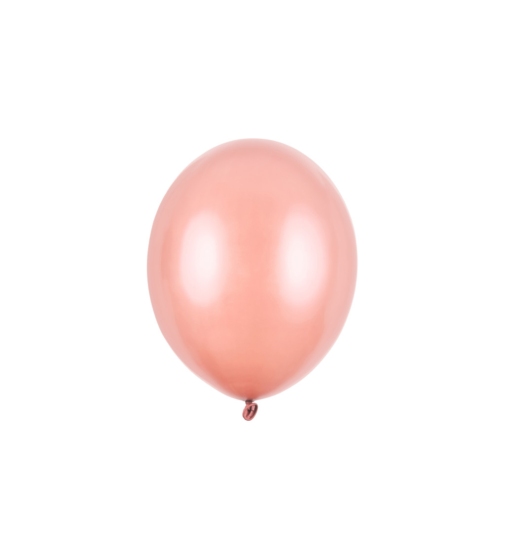Latexové balóniky 27 cm metalické, ružové, 10 ks
