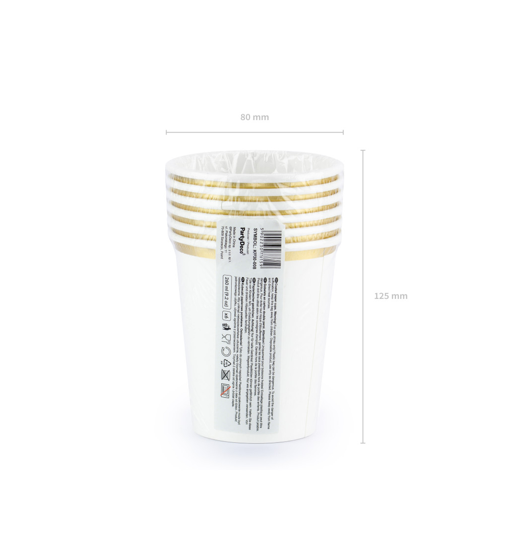 Bielo-zlaté kelímky