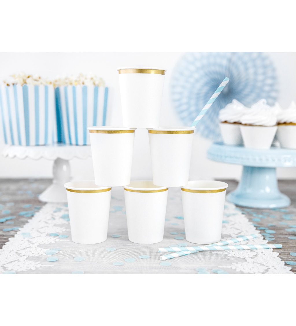 Bielo-zlaté kelímky