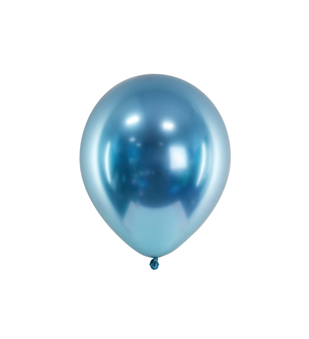 Latexové balóniky chrómové modré 30 cm 10 ks