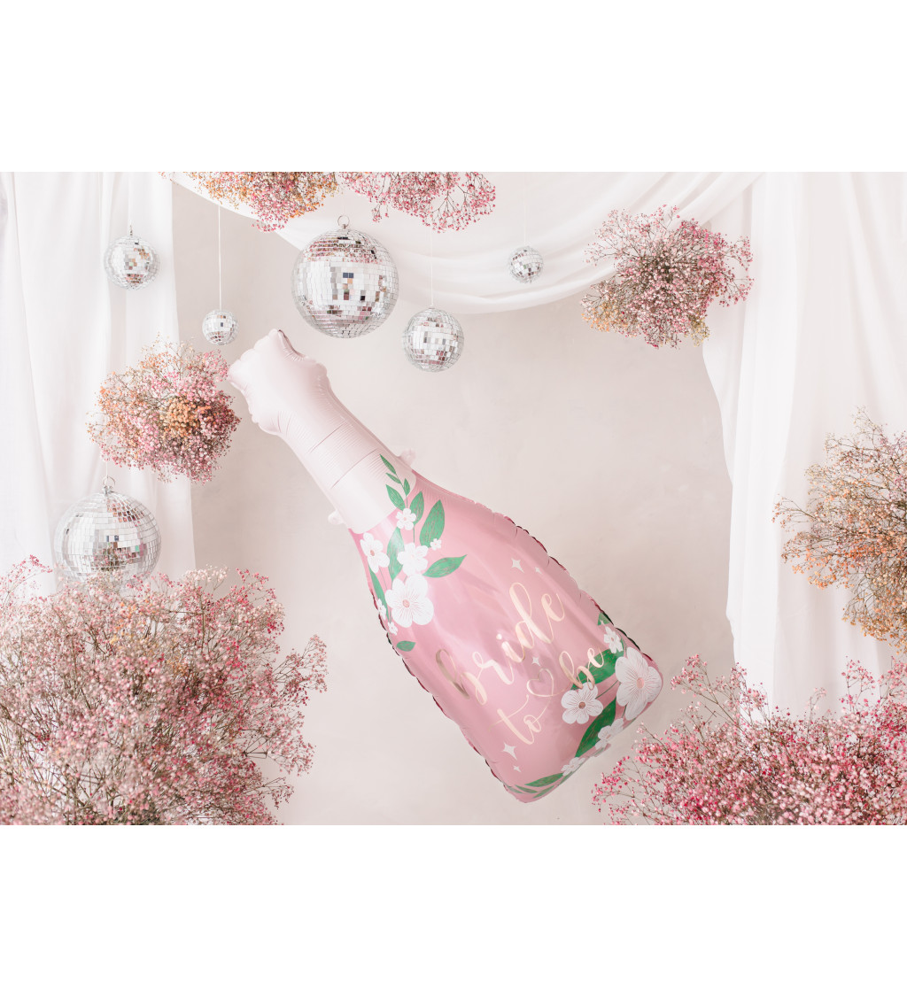 Fóliový balón fľaša - bride to be