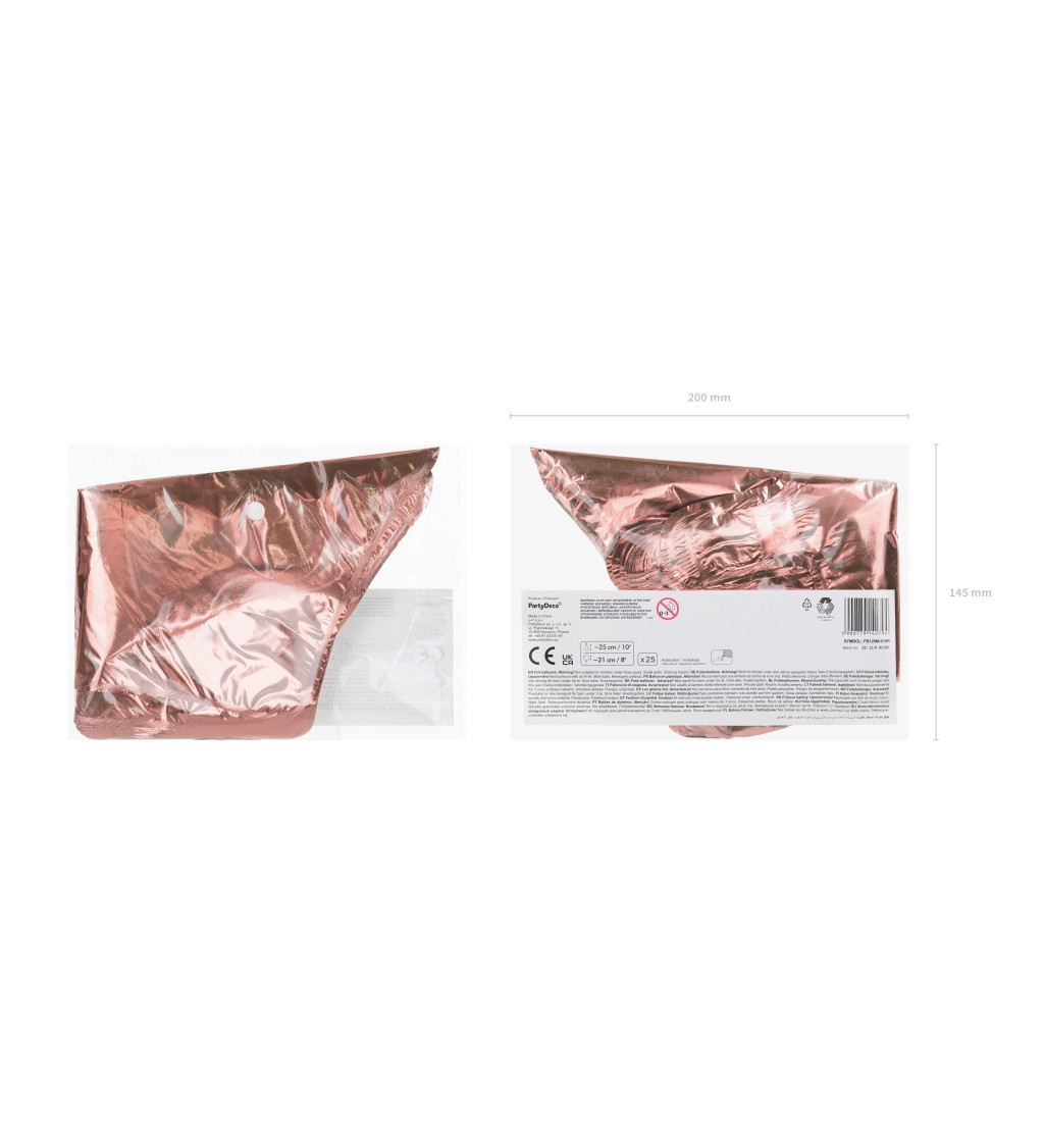 Fóliový balónik Rosegold hviezda