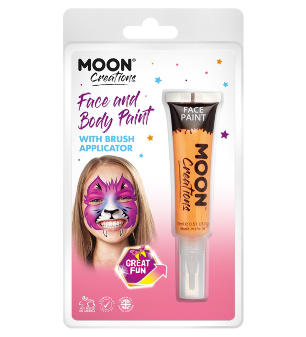 Oranžový make-up na tvár Moon