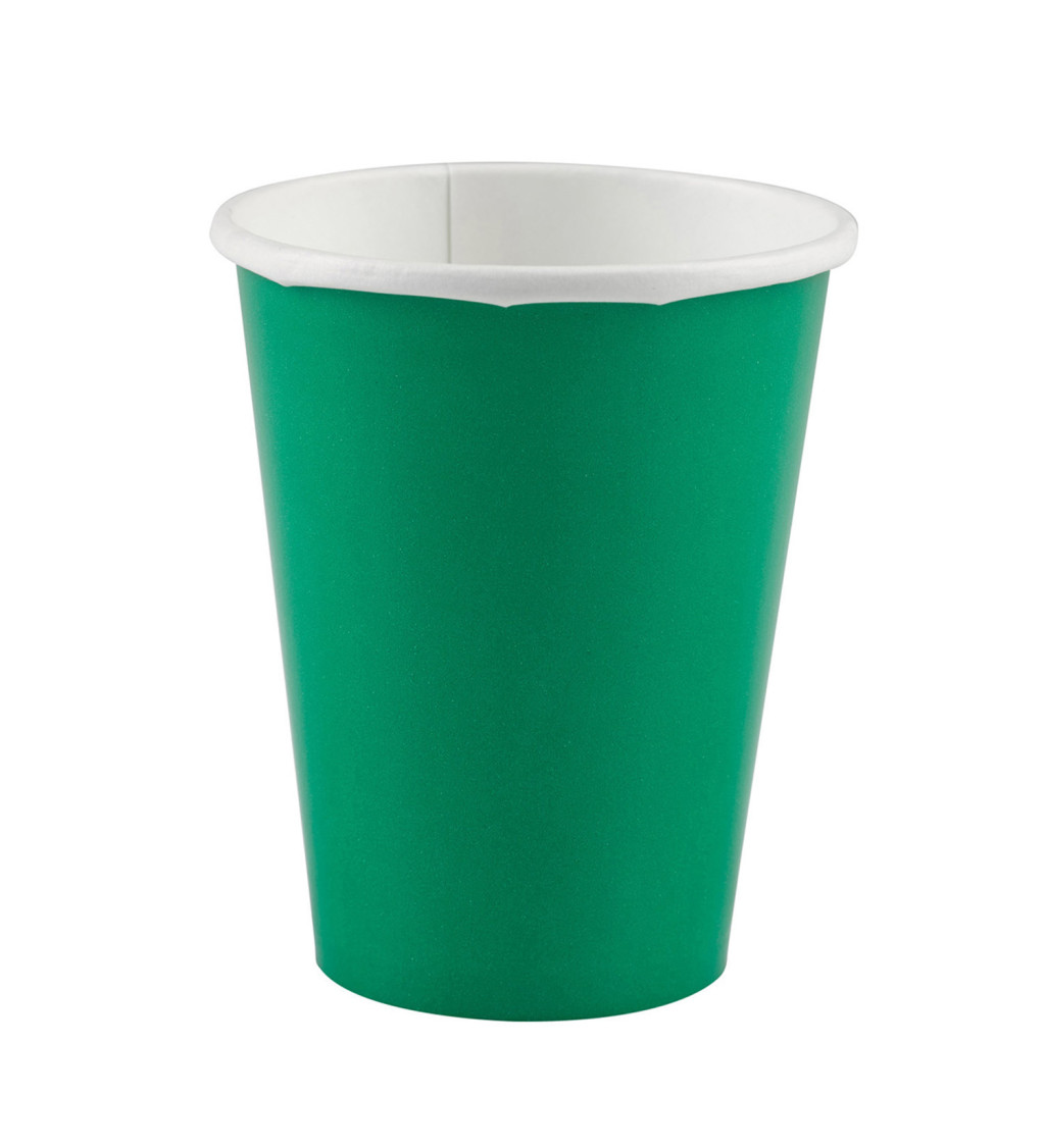 Tmavo zelené kelímky